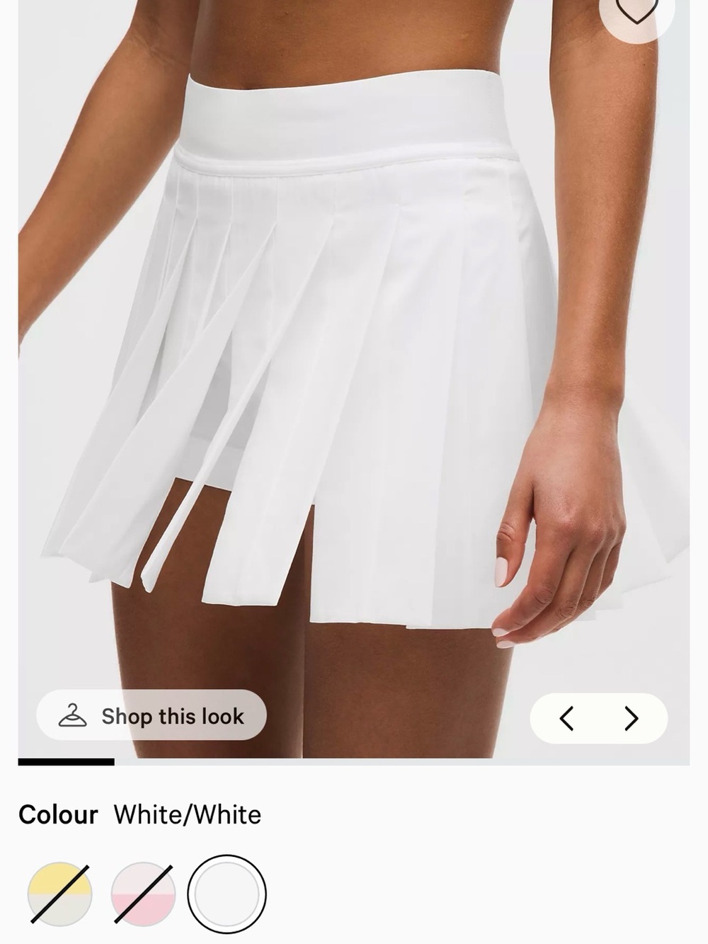 Peek-A-Boo Pleat Mid-Rise Tennis Skirt